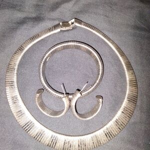 Vintage Egyptian Style Choker, Earrings & Bracelet Set